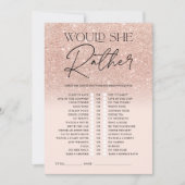 Roos goud glitter ombre roze in plaats van Bridal  Kaart (Voorkant)