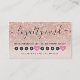 Roos Goud Glitter Ombre Script Make-up Blush 10 Klantenkaartje