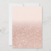 Roos goud glitter ombre script roze vrijgezellenfe kaart (Achterkant)