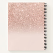 Roos Goud Glitter Ombre Sparkle Blush Pink Recepte Notitieboek (Achterkant)