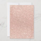 Roos Goud Glitter paarse Bloemen Foto afstuderen Kaart (Achterkant)