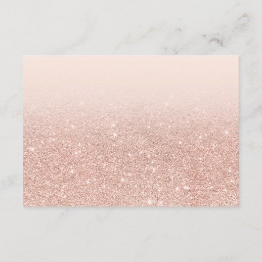 Roos Goud Glitter Roze Breng een Boek baby shower Informatiekaartje (Achterkant)