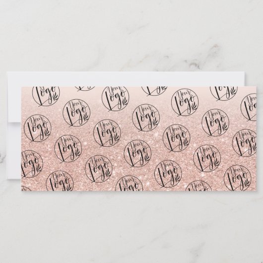 Roos goud glitter roze cadeau logo (Achterkant)