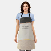 Roos goud glitter roze moderne elegant schort (Gedragen)