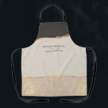 Roos goud glitter roze moderne elegant schort<br><div class="desc">Een modern,  elegant roos gouden effect roze,  zwart en natuurlijk merk,  uniform design..</div>