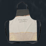 Roos goud glitter roze moderne elegant schort<br><div class="desc">Een modern, elegant roos gouden effect roze, zwart en natuurlijk merk, uniform design..</div>