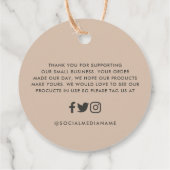 Roos goud glitter roze moderne elegante begroting bedankjes labels (Achterkant)