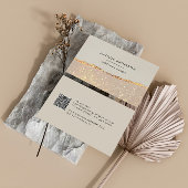 Roos goud glitter roze moderne QR-code Visitekaartje