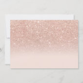 Roos goud glitter roze ombre eerste communiqué fot kaart (Achterkant)