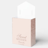 Roos goud glitter roze ombre sparkles Sweet 16 Bedankdoosjes (Geopend)