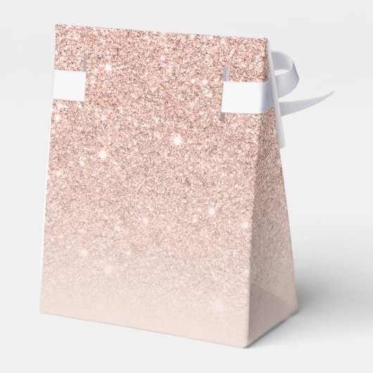 Roos goud glitter roze ombre sparkles Sweet 16 Bedankdoosjes (Achterkant)