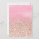 Roos goud glitter roze waterverf foto Sweet 16 Kaart (Achterkant)