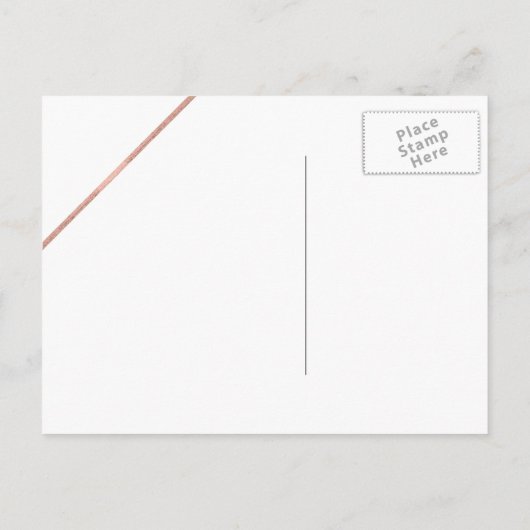 Roos goud glitter script zwart roze, behalve de da aankondigingskaart (Achterkant)