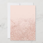Roos Goud Glitter Sparkle Blush Roze Sweet Sixteen Kaart (Achterkant)
