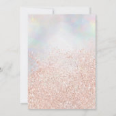 Roos goud glitter sparkles parelsnoer zoet 16 kaart (Achterkant)