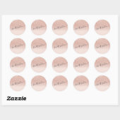 Roos goud glitter typografie zwart roze Sweet 16 Ronde Sticker (Vel)