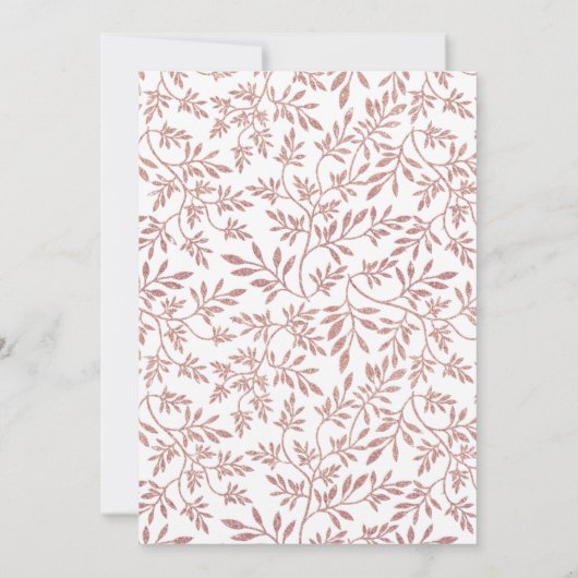 Roos goud glitter verlaat vrijgezellenfeest kaart (Achterkant)