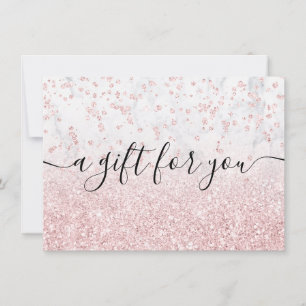roos goud glitter white marble gift certificate