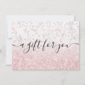 roos goud glitter white marble gift certificate (Voorkant)