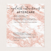 roos goud glitter wit marmer oognazorg visitekaartje (Binnenkant ongevouwen)