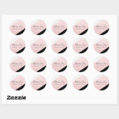 Roos goud glitter witte marmer make-up ronde sticker (Vel)