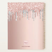 Roos Goud Glitter Zilver Blush Monogram 2026 Planner (Achterkant)