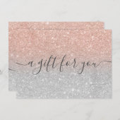 roos goud glitter zilver ombre certificaat (Voorkant / Achterkant)