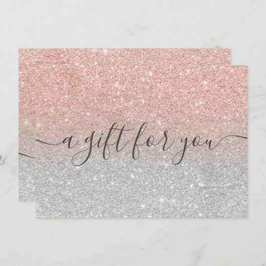 roos goud glitter zilver ombre certificaat (Voorkant / Achterkant)