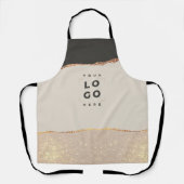 Roos goud glitter zwart roze, modern elegant uniek schort (Voorkant)