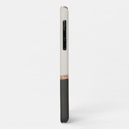 Roos goud glitter zwart roze modern monogram Case-Mate iPhone case (Achterkant/links)