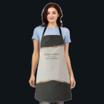 Roos goud glitter zwarte moderne elegant uniek schort<br><div class="desc">Moderne budgettaire elegante gouden rozen hebben een zwart en natuurlijk merkend uniform ontwerp.</div>