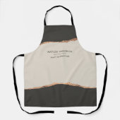 Roos goud glitter zwarte moderne elegant uniek schort (Voorkant)