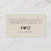 Roos goud glitter zwarte roze moderne dank voor QR Visitekaartje (Achterkant)