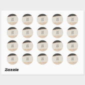 Roos goud glitter zwarte roze moderne logo ronde sticker (Vel)