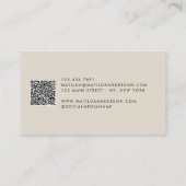 Roos goud glitter zwarte roze moderne vierkante bu visitekaartje (Achterkant)