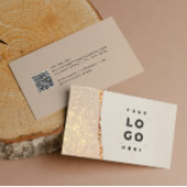 Roos goud glitter zwarte roze moderne vierkante bu visitekaartje