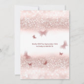 Roos goud glittery tiara calligrafie Quinceañera I Kaart (Achterkant)