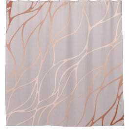 Roos goud, golf, mooi, vrouwelijk, chic, elegant,  douchegordijn