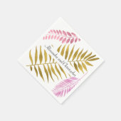 Roos Goud & Goudfolie Tropische Bruiloft Servetten (Hoek)