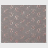 Roos Goud Grijs Harten Wrapping Papier Gift Wrap (Vlak)