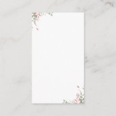 Roos Goud Groen Baby shower Luier Raffle Informatiekaartje (Achterkant)