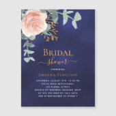 Roos goud groen marineblauw luxe Vrijgezellenfeest Magnetische Uitnodiging (Voorkant)