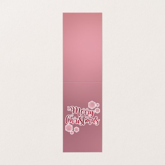 Roos goud Grote kerstcadeautjes labels Visitekaartje (Buitenkant ongevouwen)