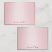 Roos Goud Handgeschreven Script Elegante Sjabloon (Voorkant / Achterkant)