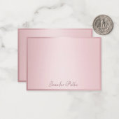 Roos Goud Handgeschreven Script Elegante Sjabloon (Voorkant / Achterkant in situ)