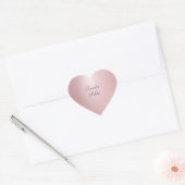 Roos Goud Handgeschreven Script Elegante Sjabloon Hart Sticker (Envelop)