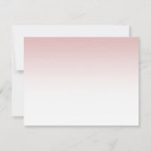 Roos Goud Handgeschreven Script Naam Elegante Sjab Notitiekaartje (Achterkant)