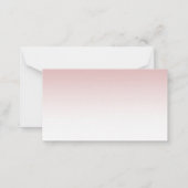 Roos Goud Handgeschreven Script Naam Elegante Sjab Notitiekaartje (Achterkant)