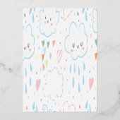 Roos goud harst over de regenboogdag Folie in Folie Uitnodiging (Achterkant)