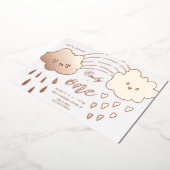 Roos goud harst over de regenboogdag Folie in Folie Uitnodiging (Gedraaid)